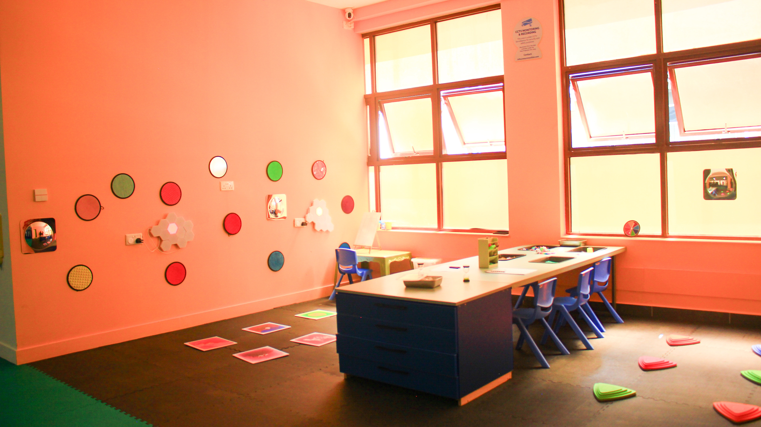 Sensory wall and creative table